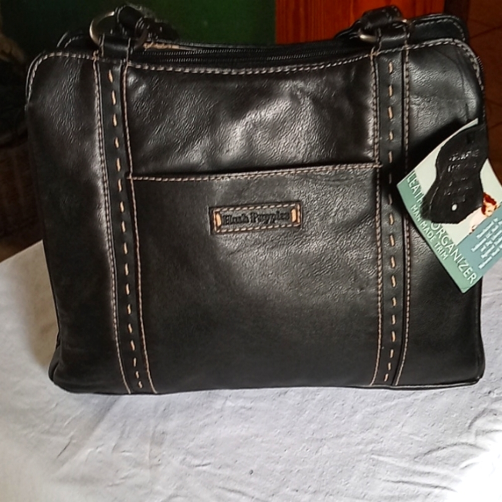 Hush Puppies leather organizer bag